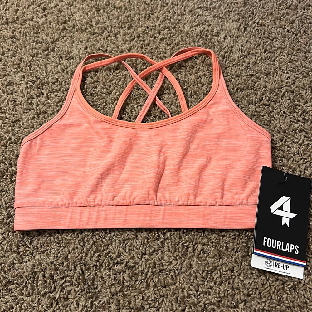 NWT Women's Coral Sports Bra - Picture 1 of 7